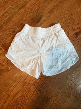 lululemon athletica White Elastic High-Waist Athletic Shorts